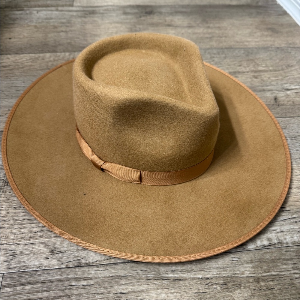 Lack Of Color Tan and Black Hat